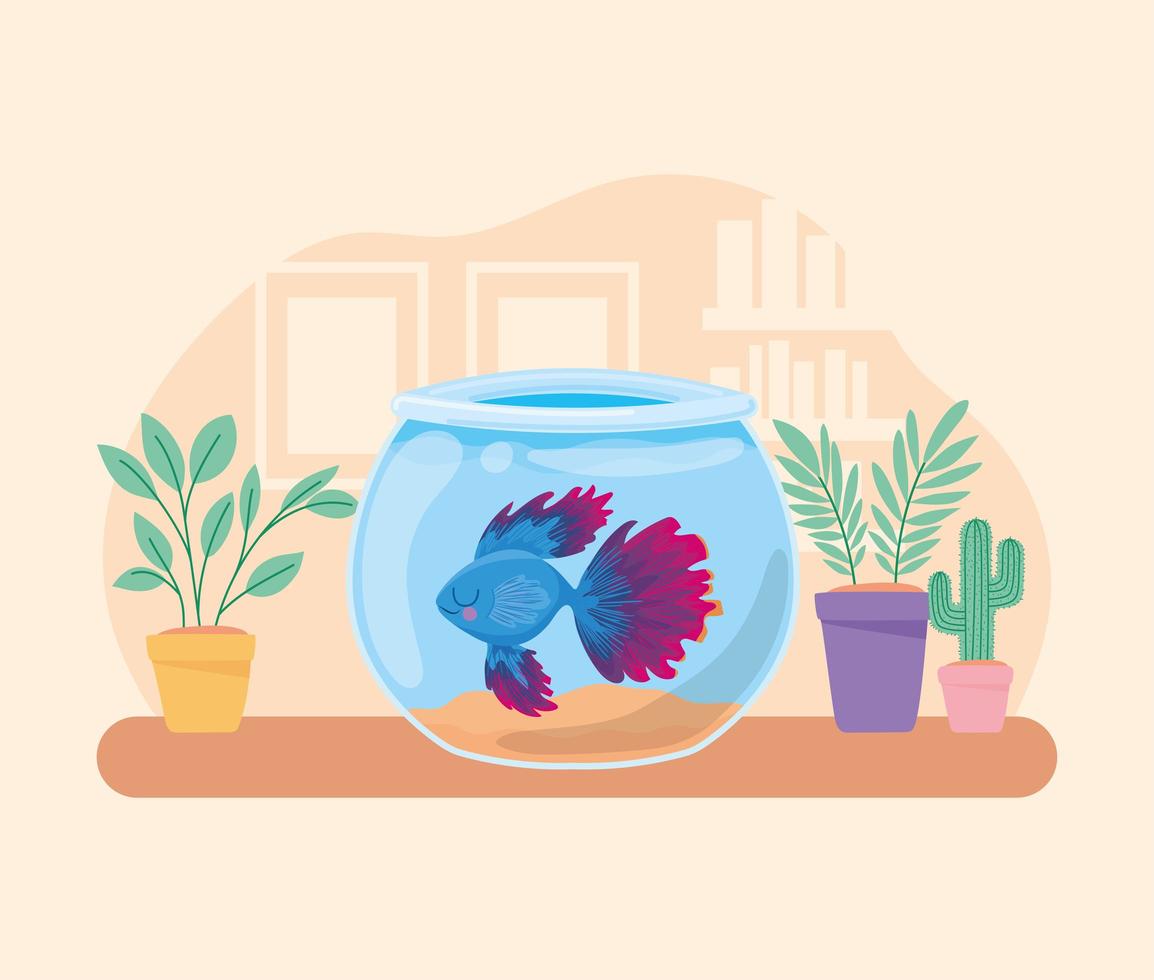 pretty fish representation vector