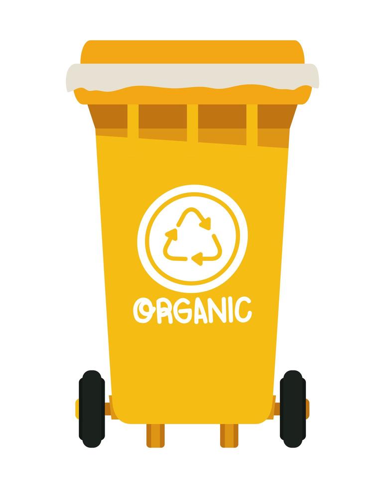 contenedor de reciclaje orgánico vector