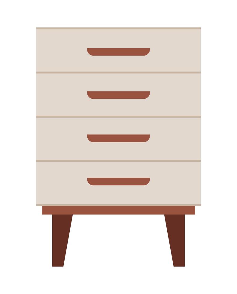 white drawers design vector