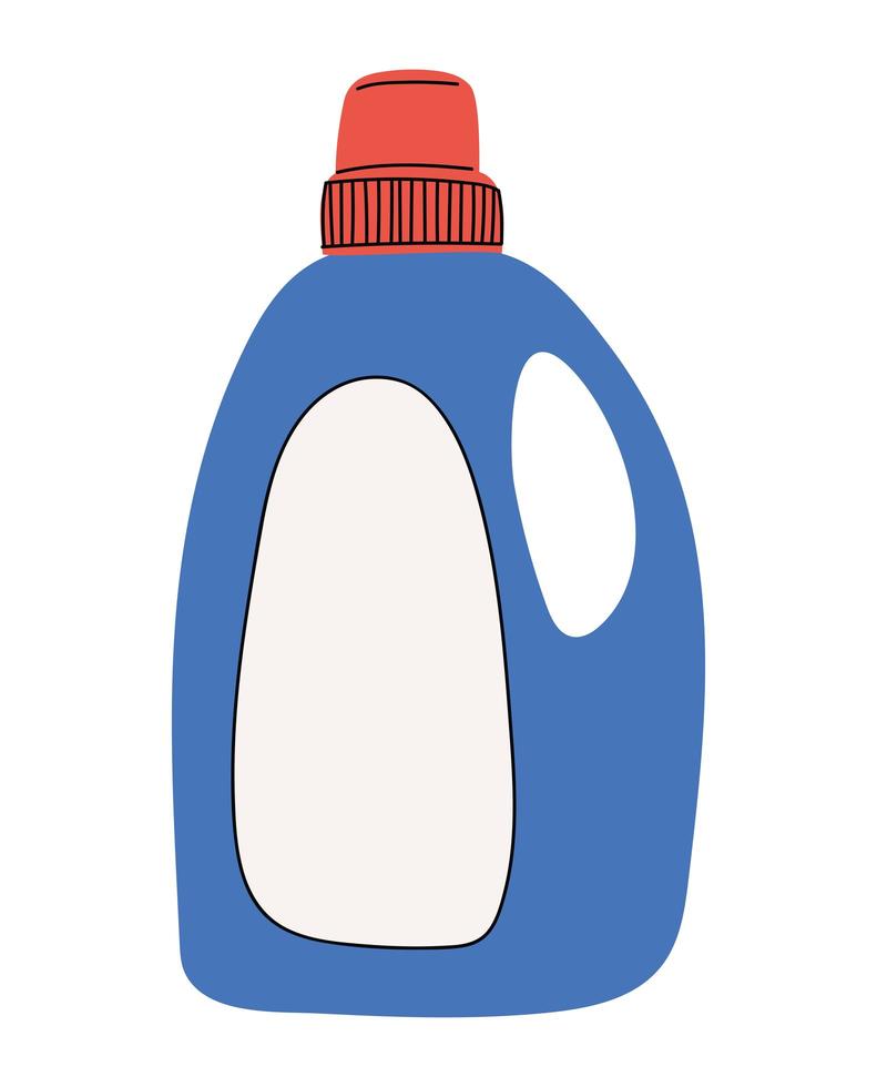 blue disinfectant bottle vector
