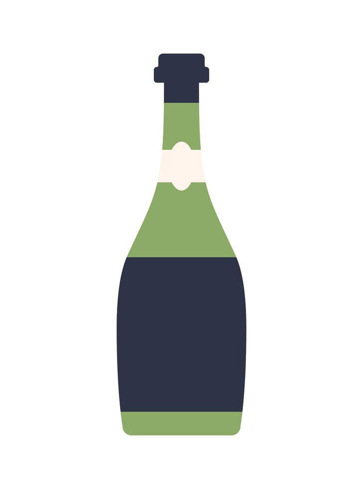 isolated wine bottle vector