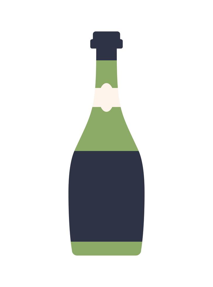 isolated wine bottle vector