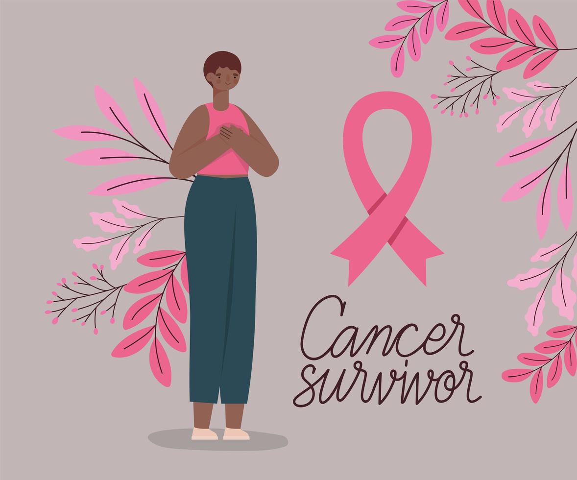 diseño de sobreviviente de cáncer de mama vector