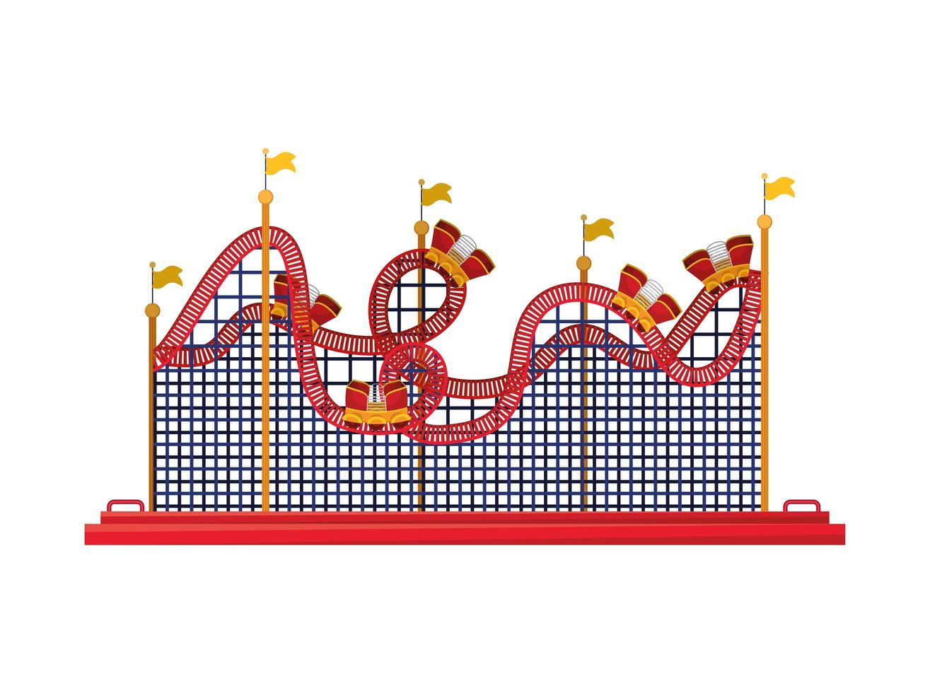 roller coaster illustration vector