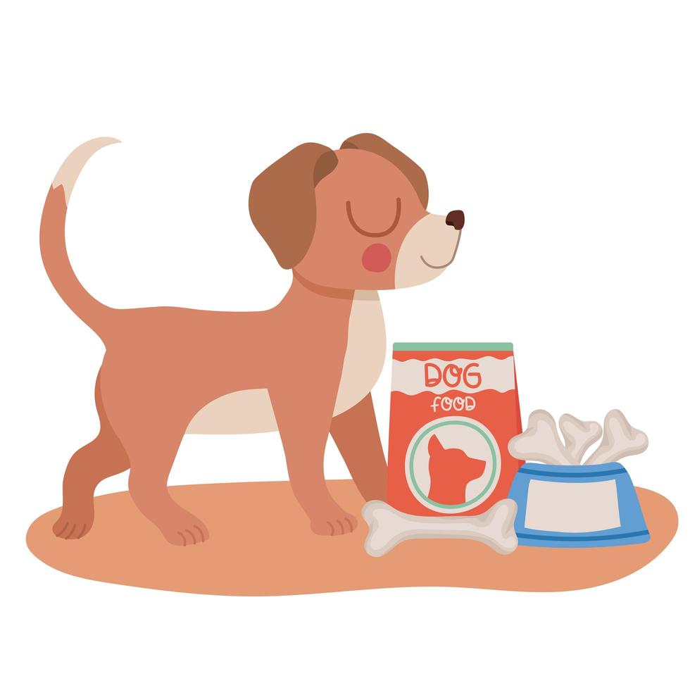 smiling brown dog vector