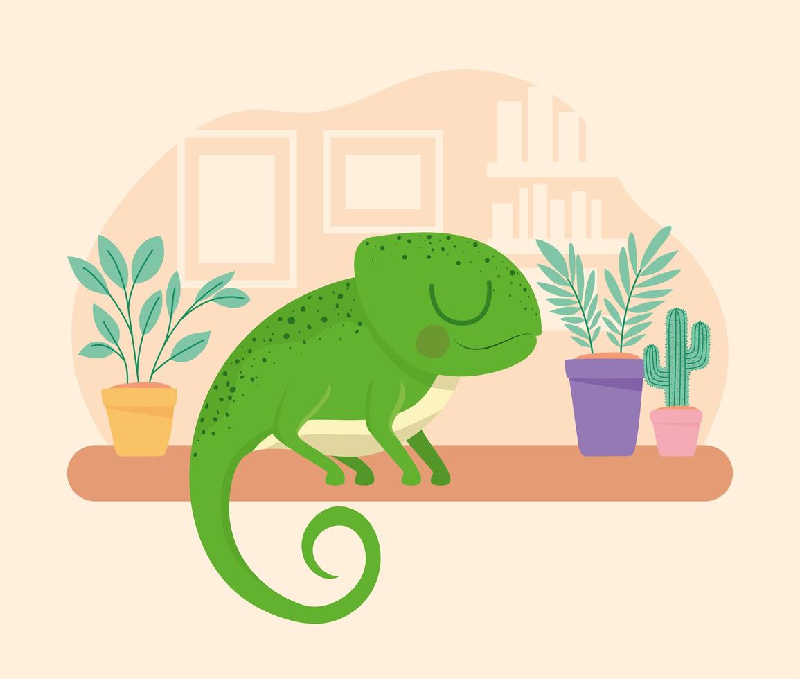 pretty iguana representation vector