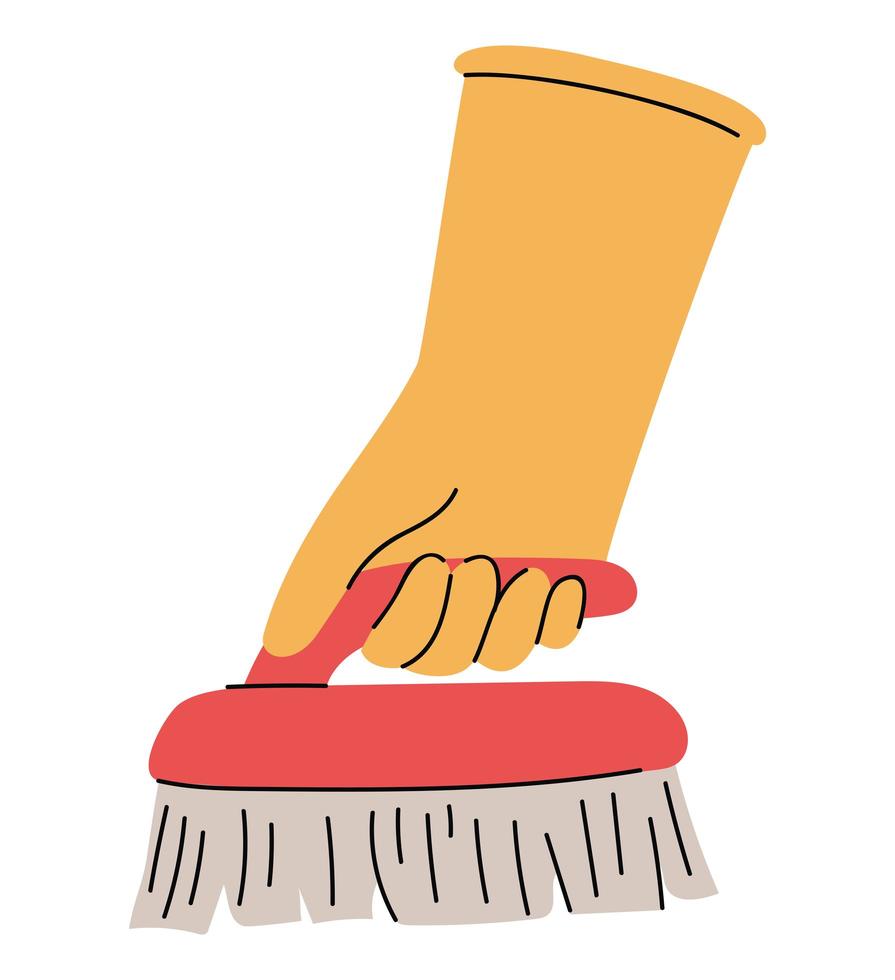 bath brush and glove vector