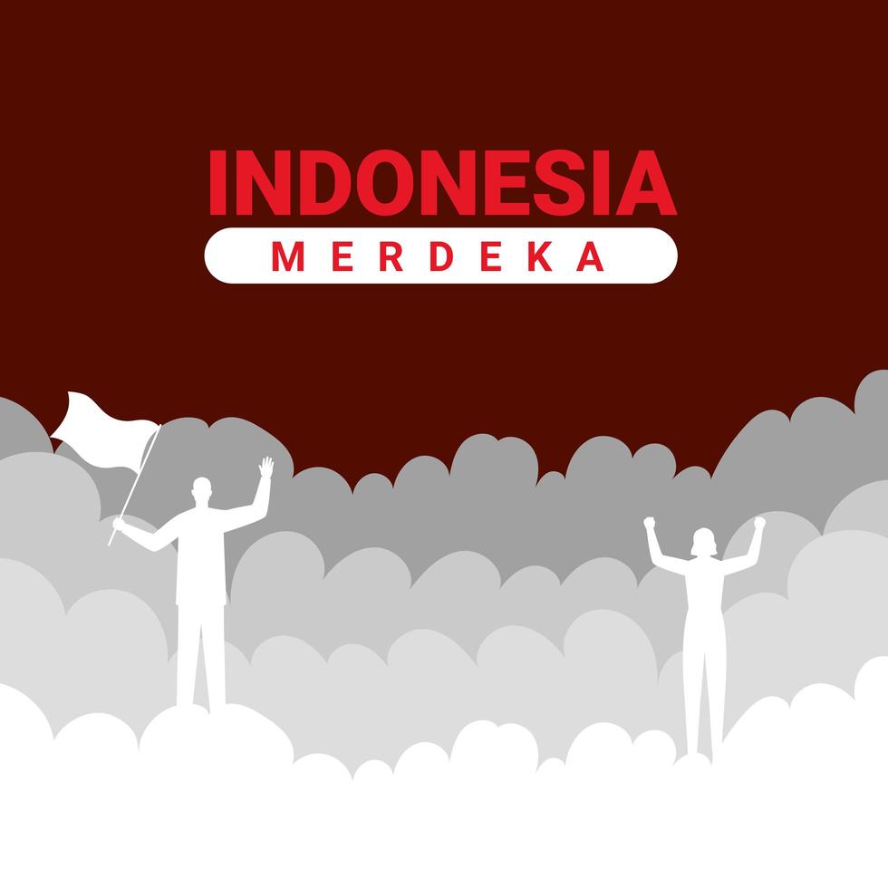 indonesia merdeka cartel vector