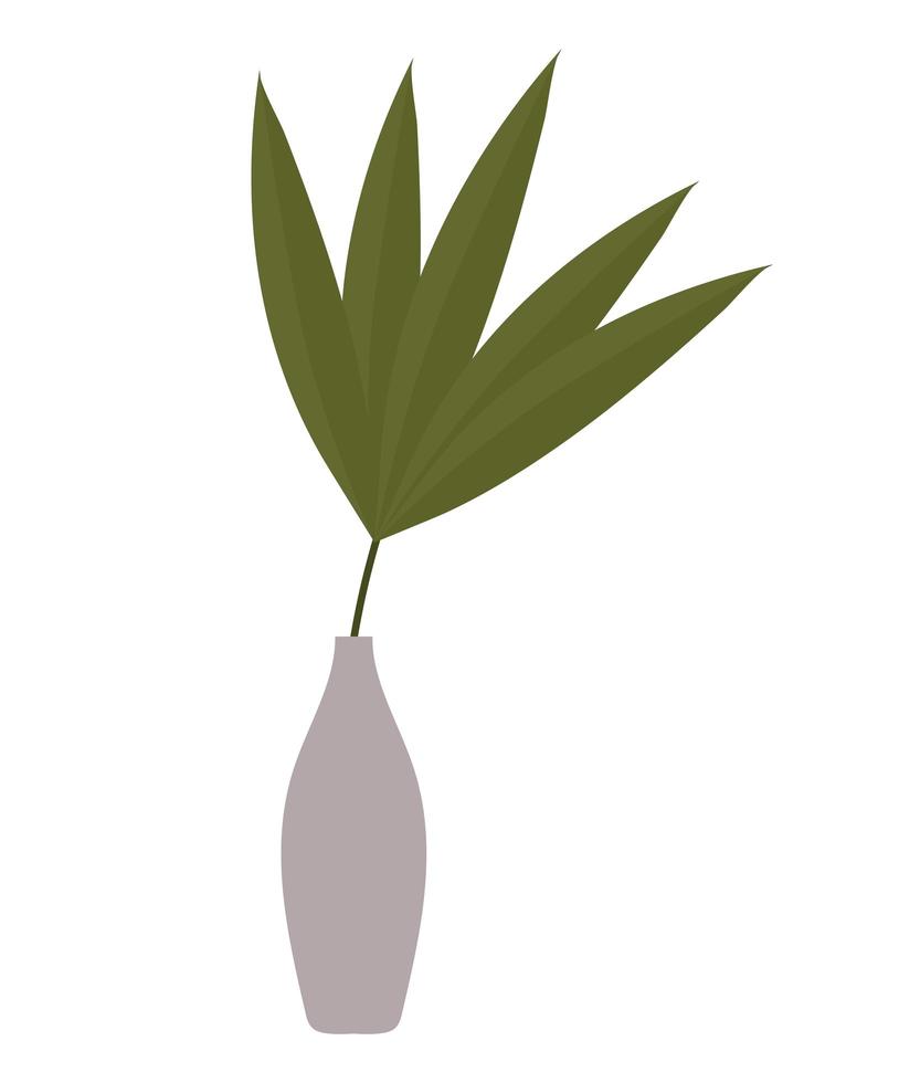 plant over vase vector