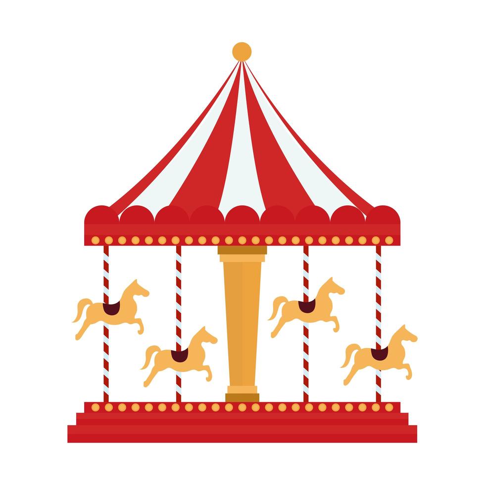 fairground carousel design vector