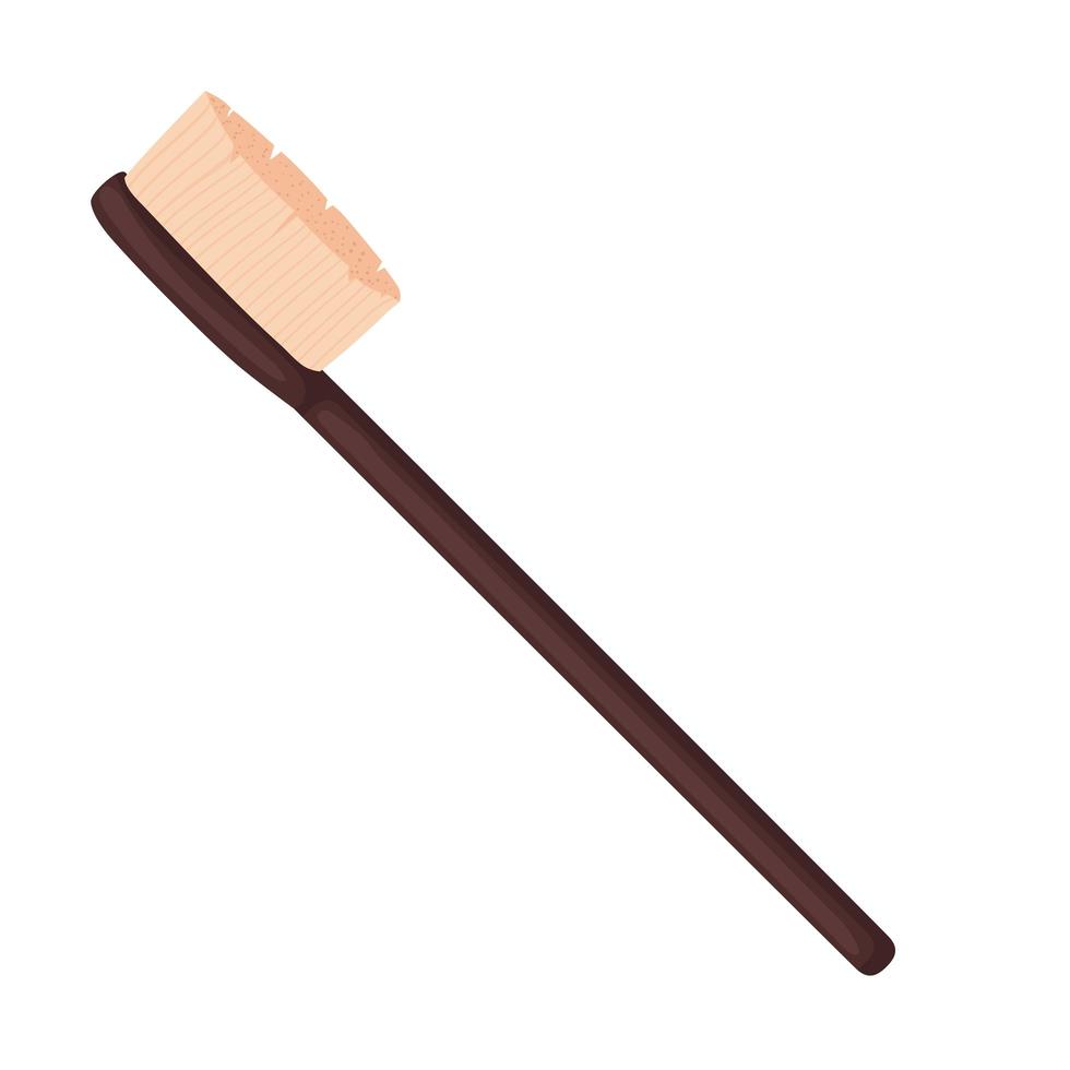 representación de cepillo de pelo de madera vector