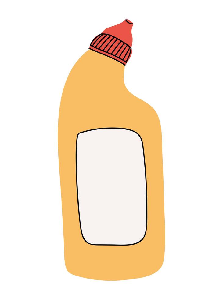 orange disinfectant bottle vector