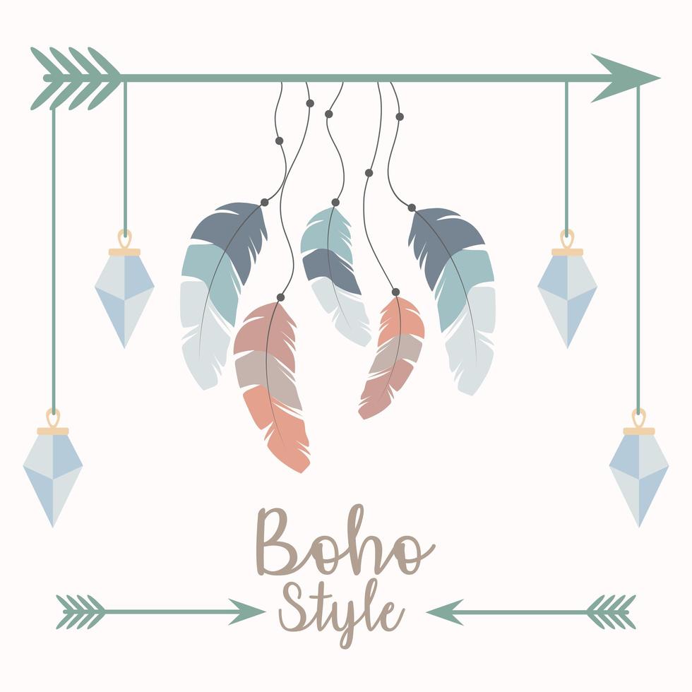 boho style illustration vector