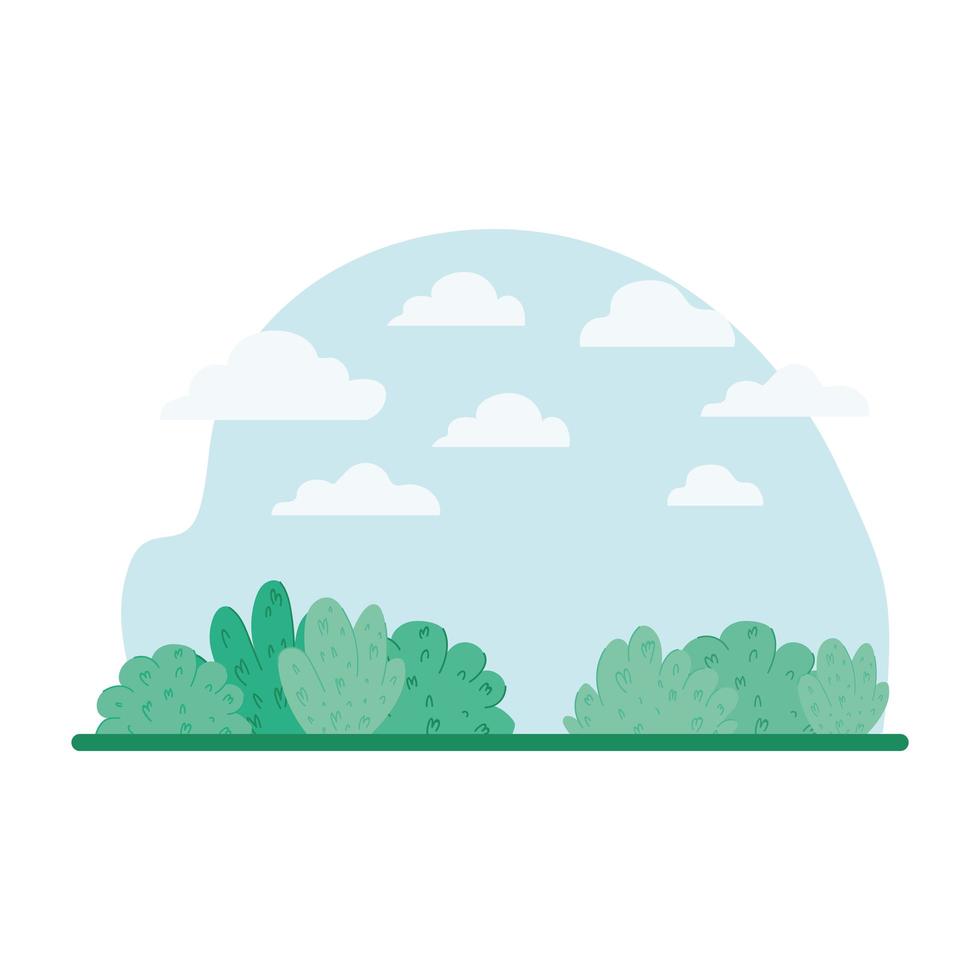 green bushes representation vector