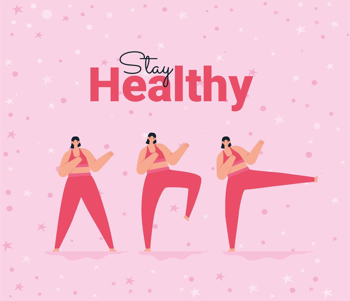 stay healthy card vector