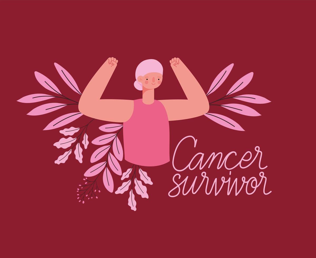 card of cancer survivor vector