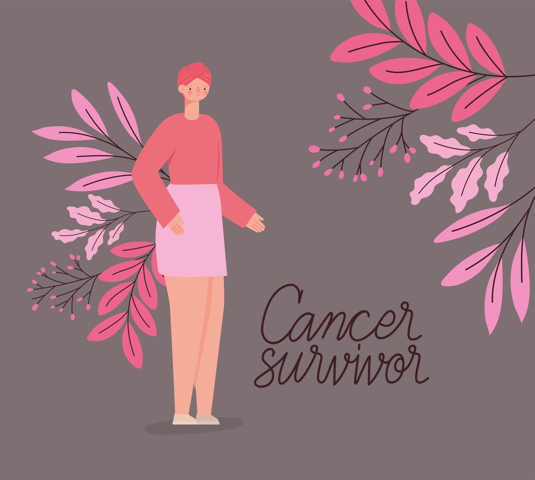 representación de sobrevivientes de cáncer de mama vector
