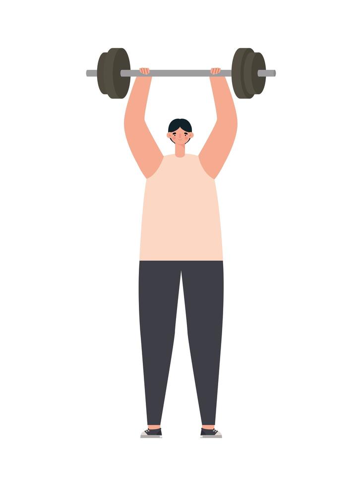 guy with barbell vector