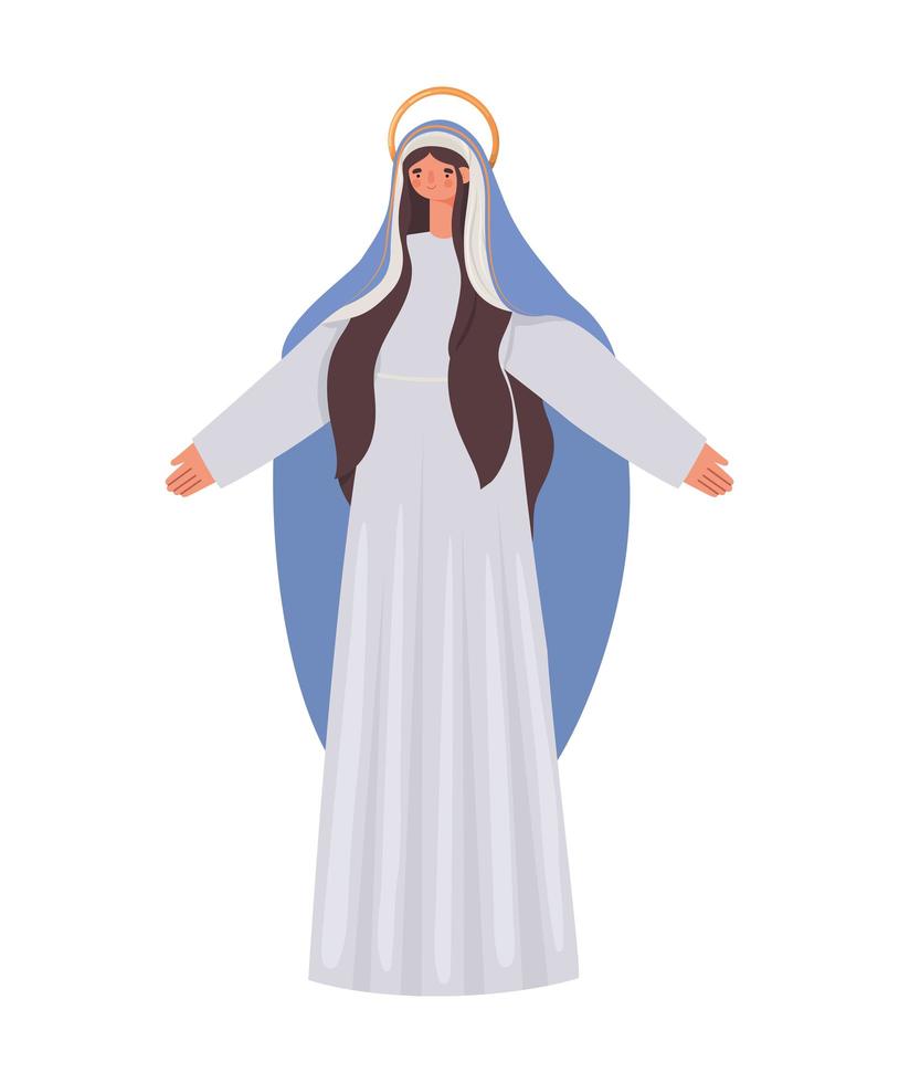 figura de la sagrada maría vector