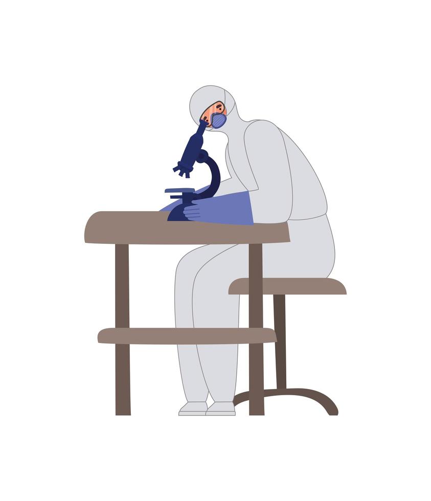 doctor with microscope vector