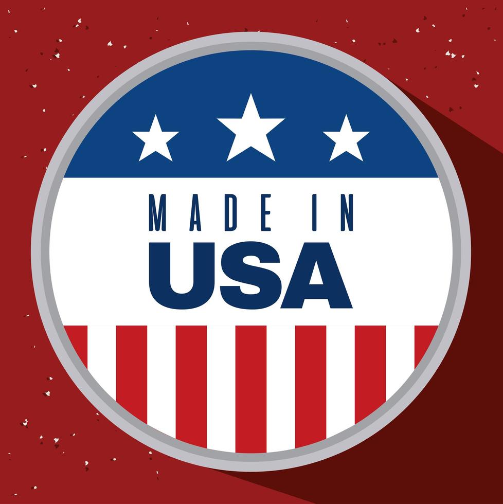 label of made in usa vector