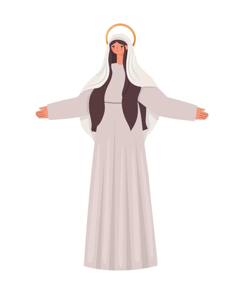 figure of mother mary vector