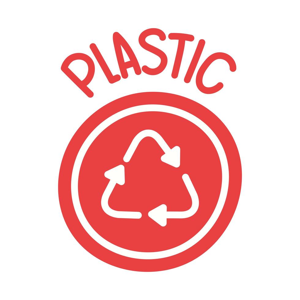 plastic recycling symbol vector