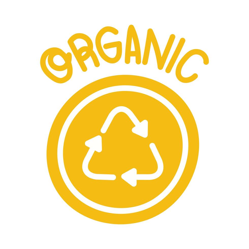 organic recycling symbol vector