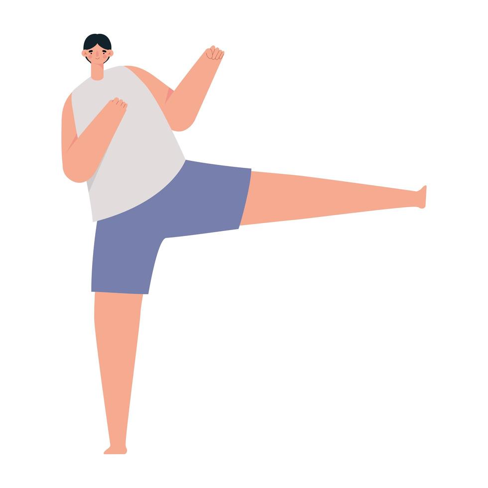 fitness guy icon vector