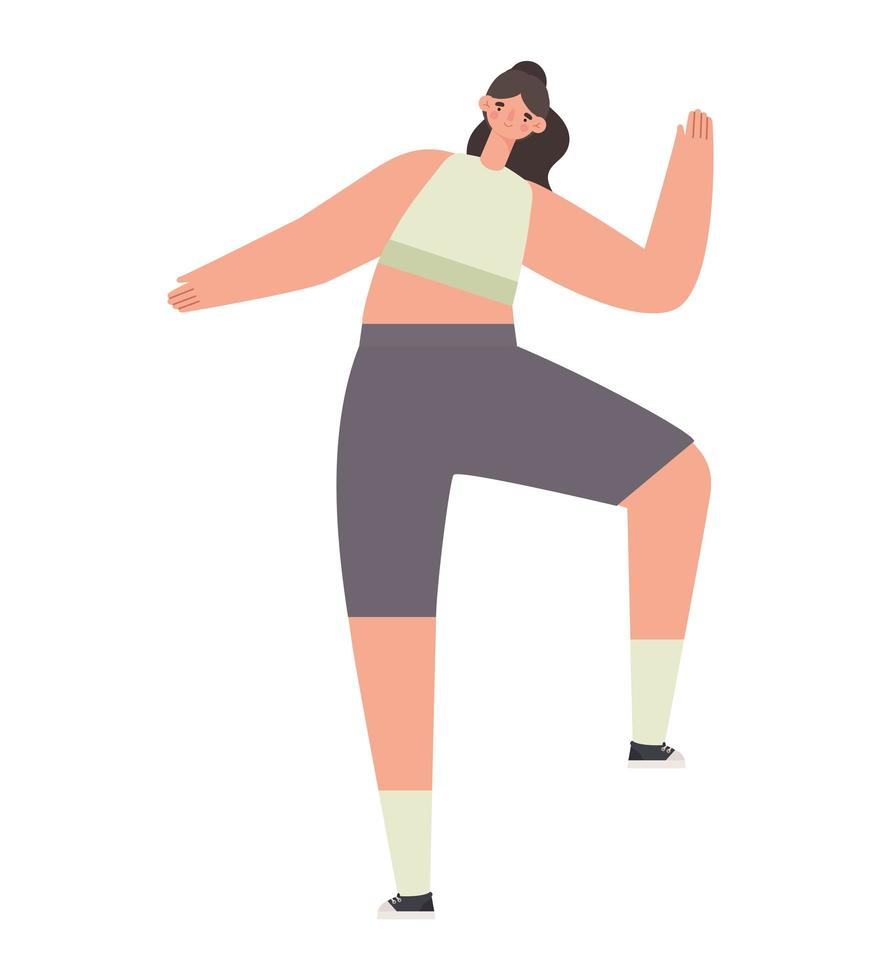 cute teen stretching vector