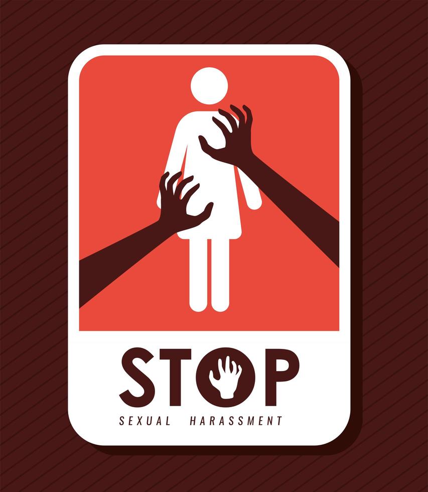 sexual aggression poster vector