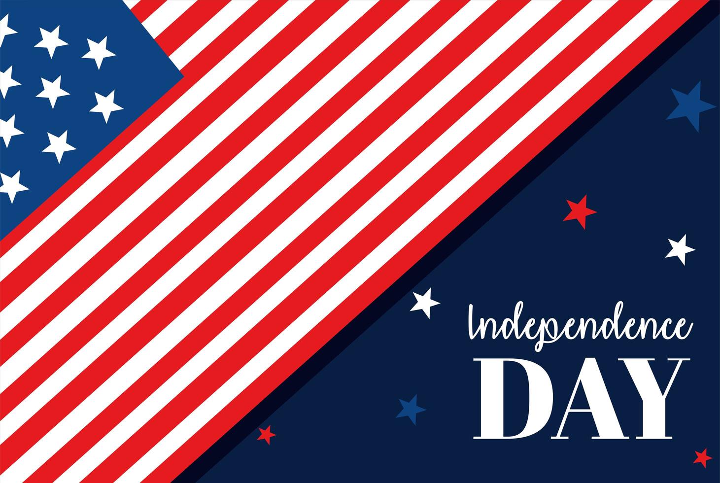 july 4th invitation vector