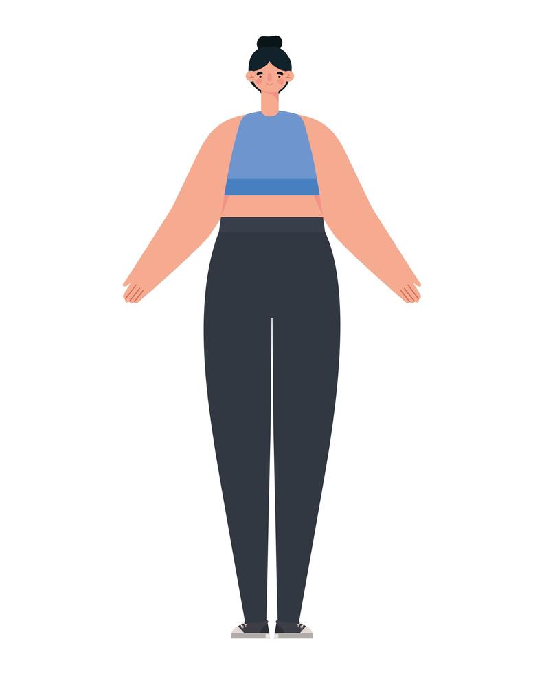 diseño de estiramiento femenino vector