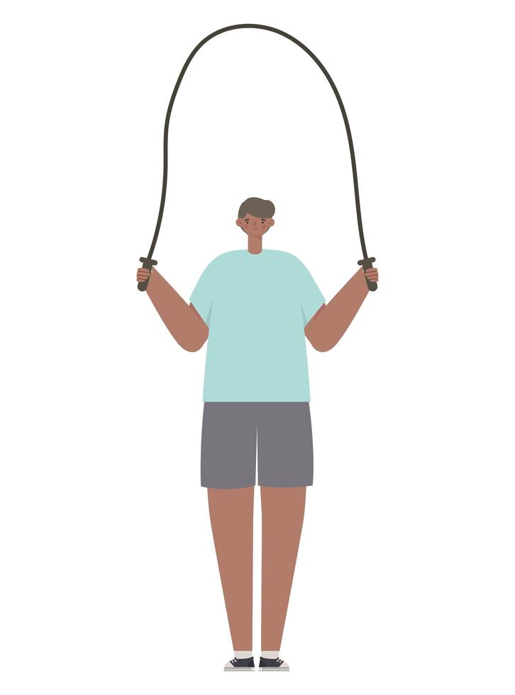 man with rope vector