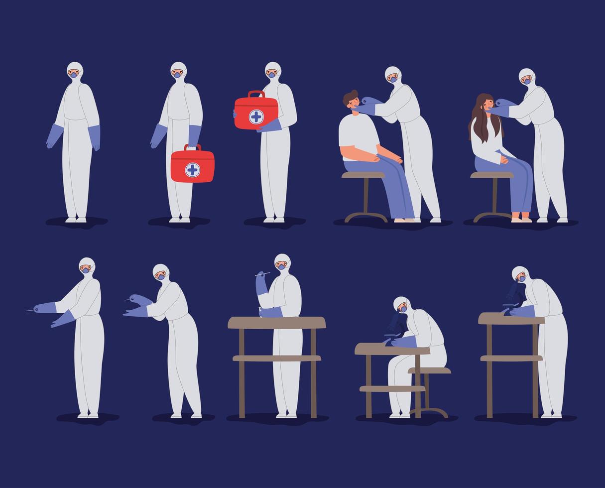 doctors against covid vector