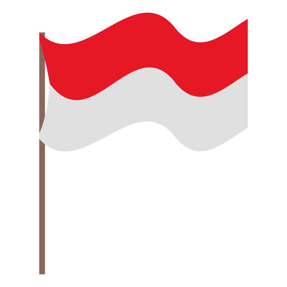 icono de la bandera de indonesia vector