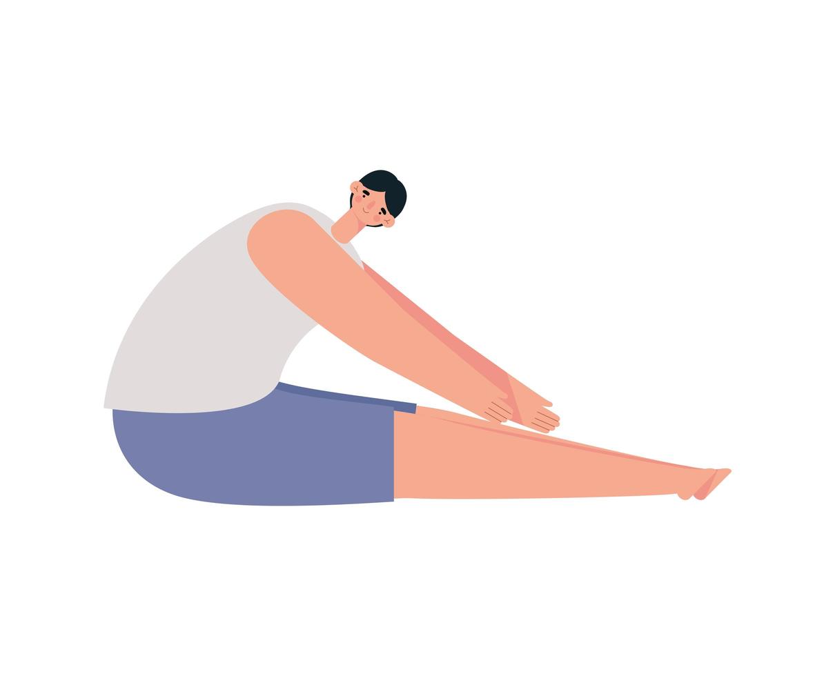 meditating man illustration vector