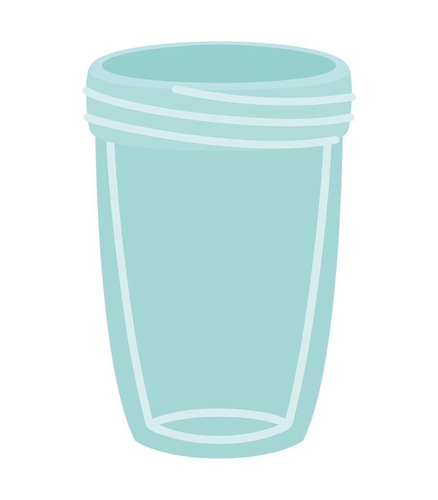 transparent water cup vector