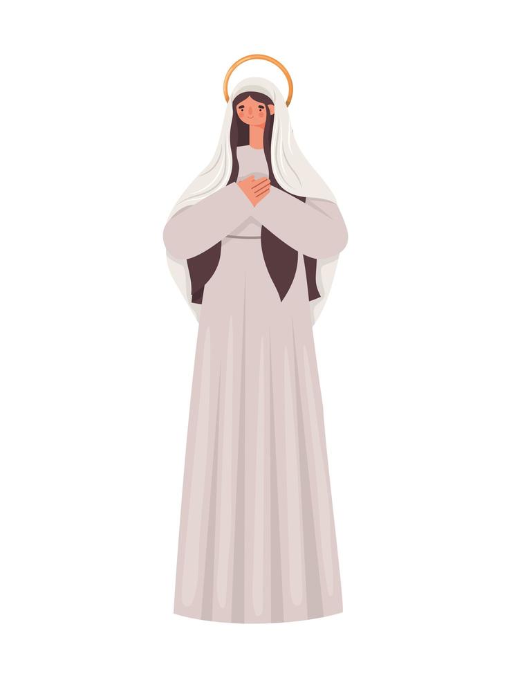 figure of beautiful mary vector