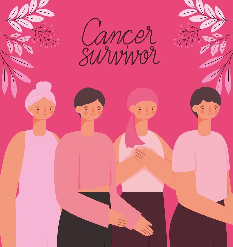 cancer survivor cancept vector