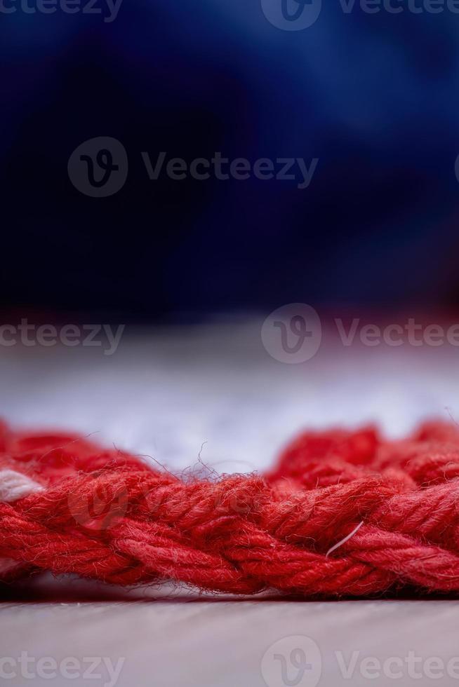 red crochet thread photo