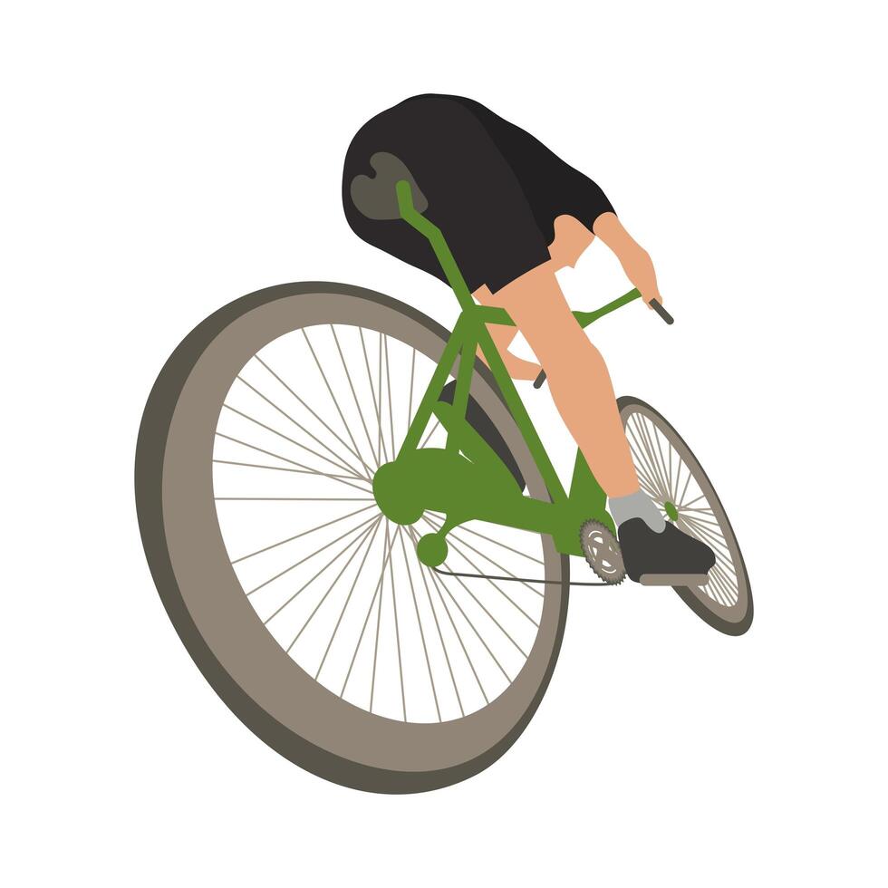 cyclist side view vector