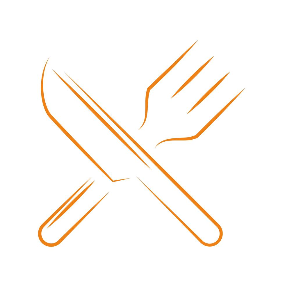 knife and fork cutlery vector