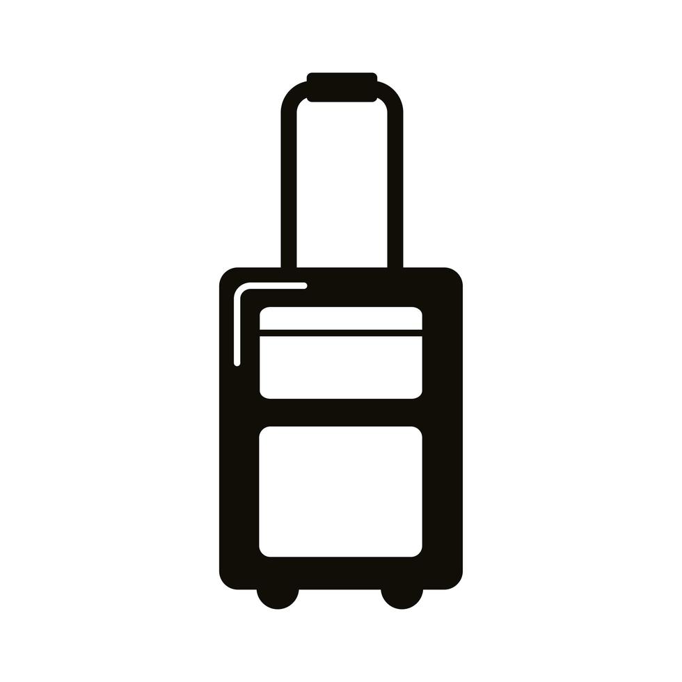 silueta maleta negra vector