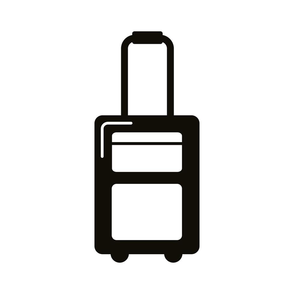 black suitcase silhouette vector