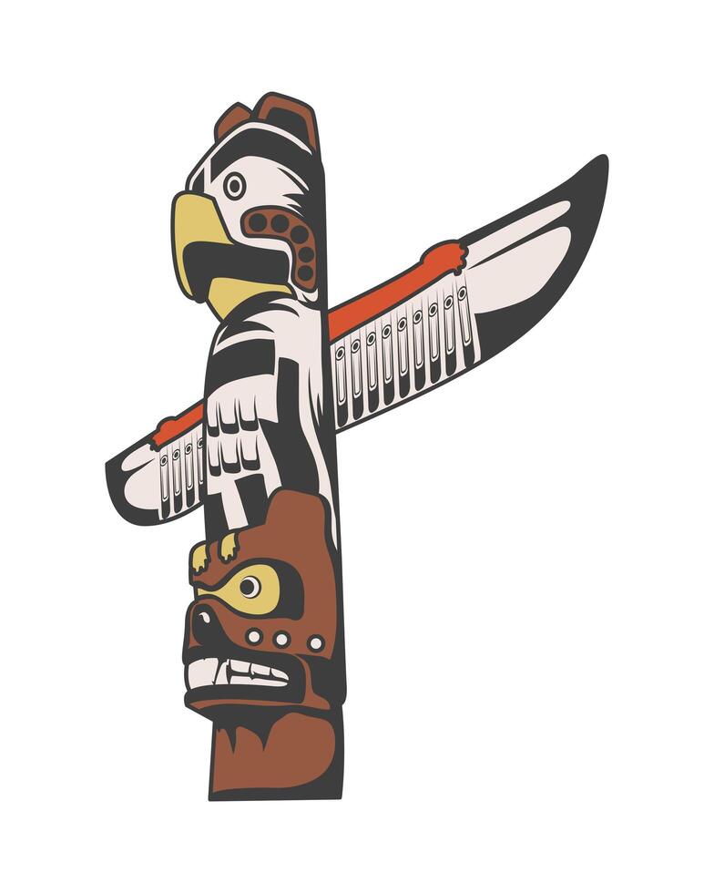 canadian culture totem vector