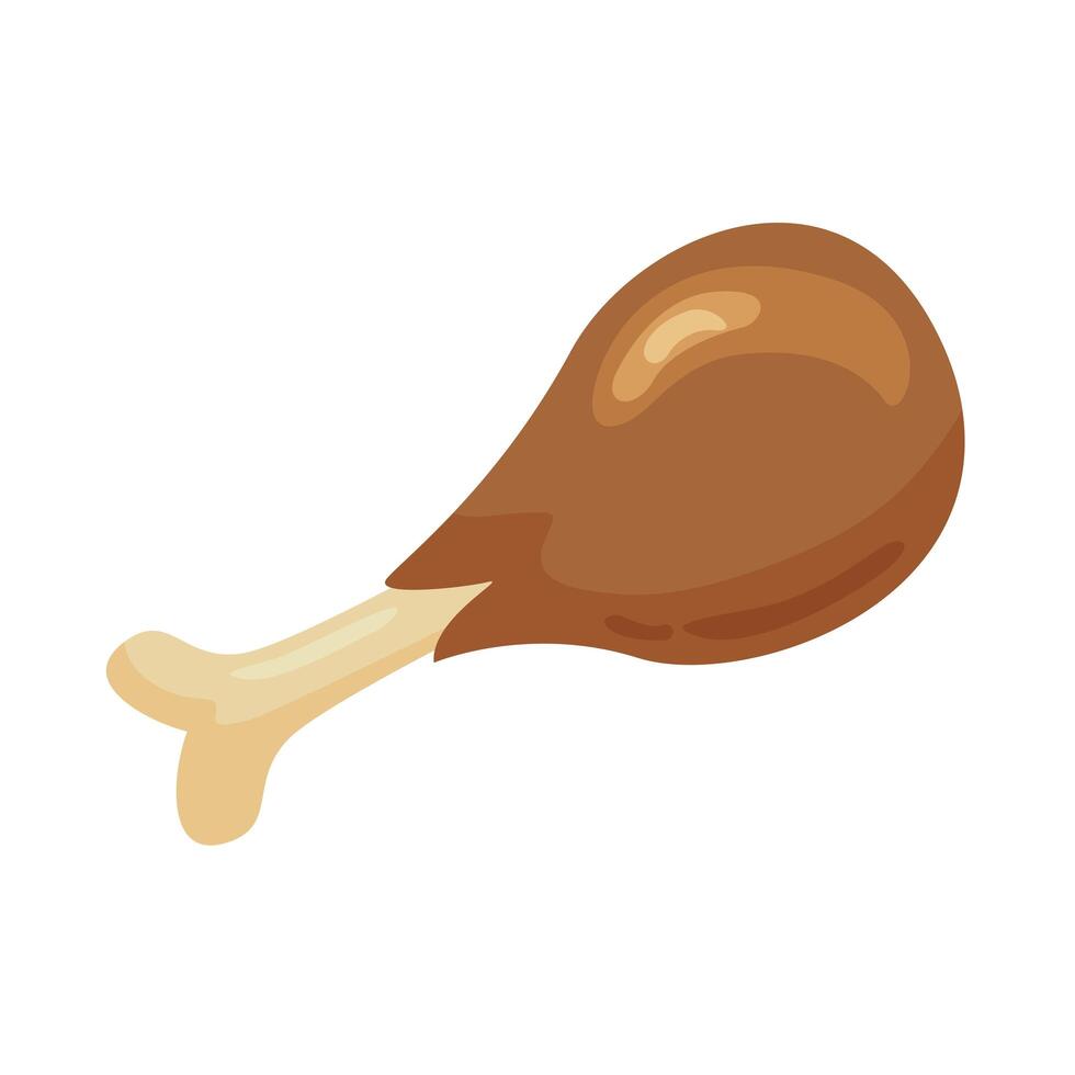 chicken thigh delicious vector