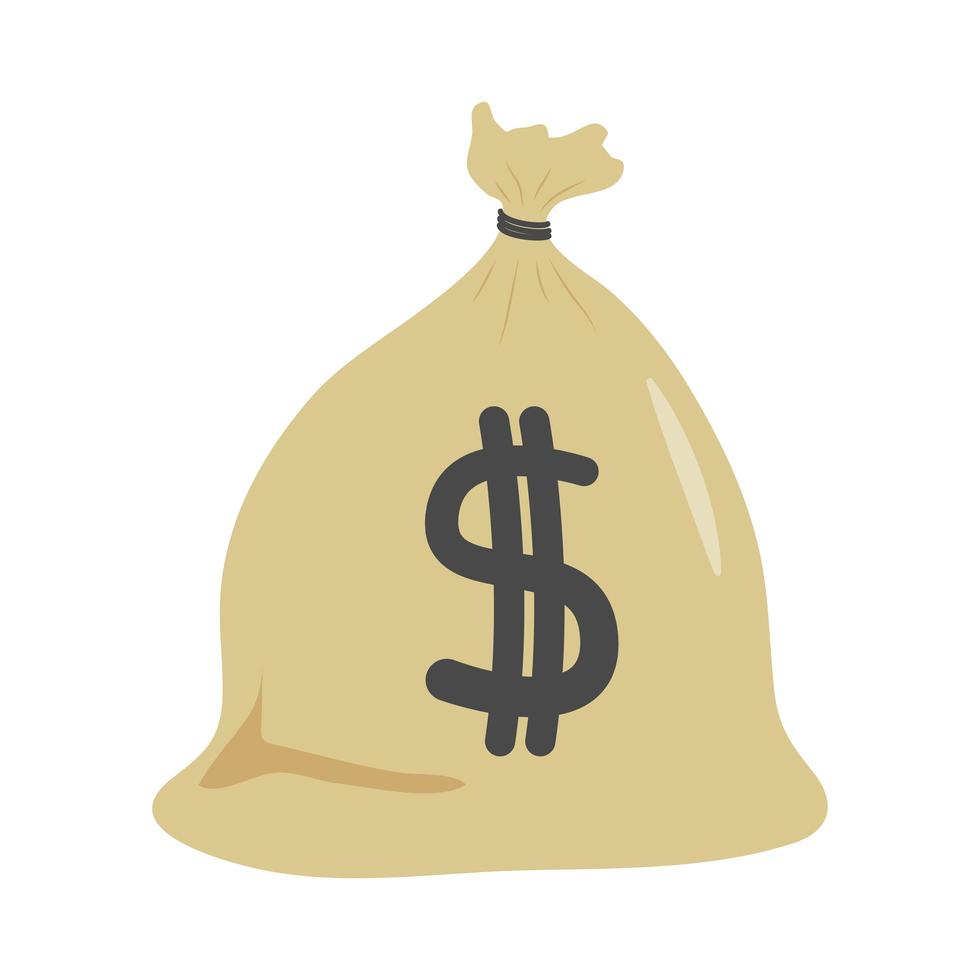 Money bag icon vector