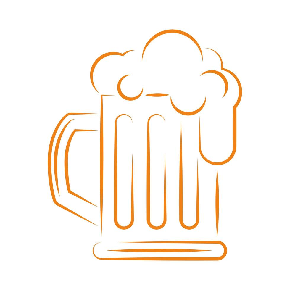 icono de vaso de cerveza vector