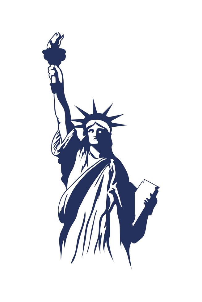 liberty statue monument vector